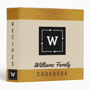 Vintage Glitter Family Recipes Book Binder