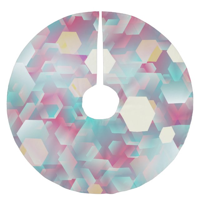 Vintage Glittering Confetti Background. Brushed Polyester Tree Skirt (Front)