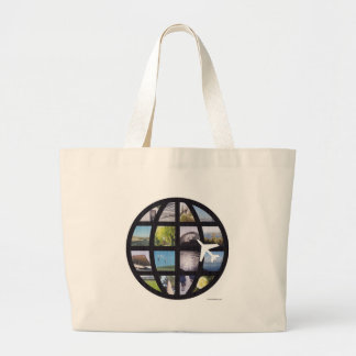 Vintage Global Photographic Jet Set Logo Large Tote Bag