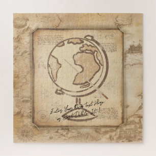 Vintage Globe. Geography & History Teacher Gift Jigsaw Puzzle