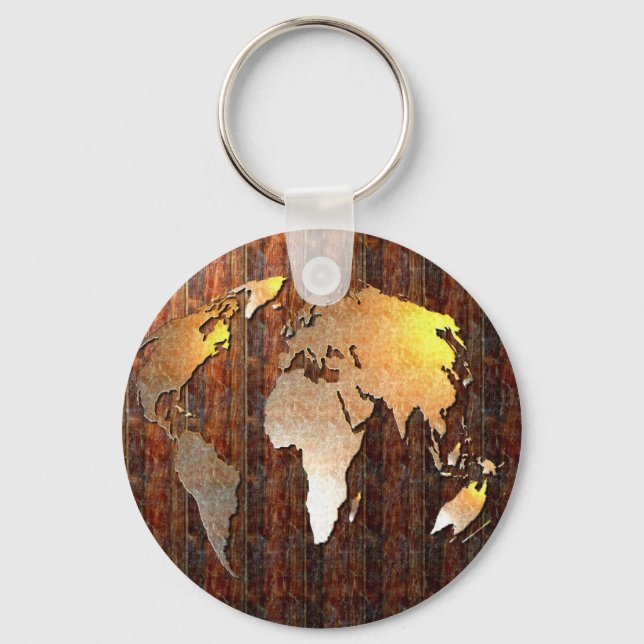 Vintage Globe Keychain (Front)
