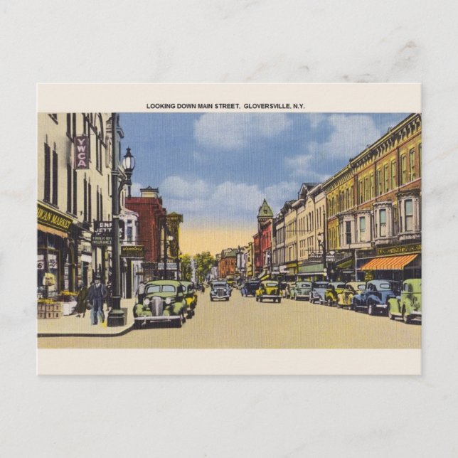 Vintage Gloversville New York Postcard (Front)