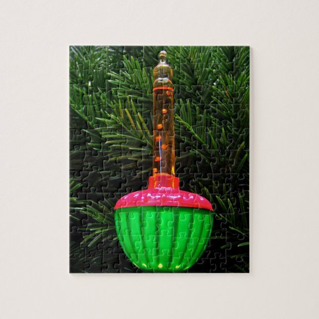 Vintage Glowing Bubble Light Holiday Jigsaw Puzzle (Vertical)