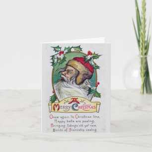 Vintage Gnome Christmas Card