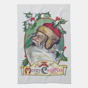 Vintage Gnome Christmas Kitchen Towel