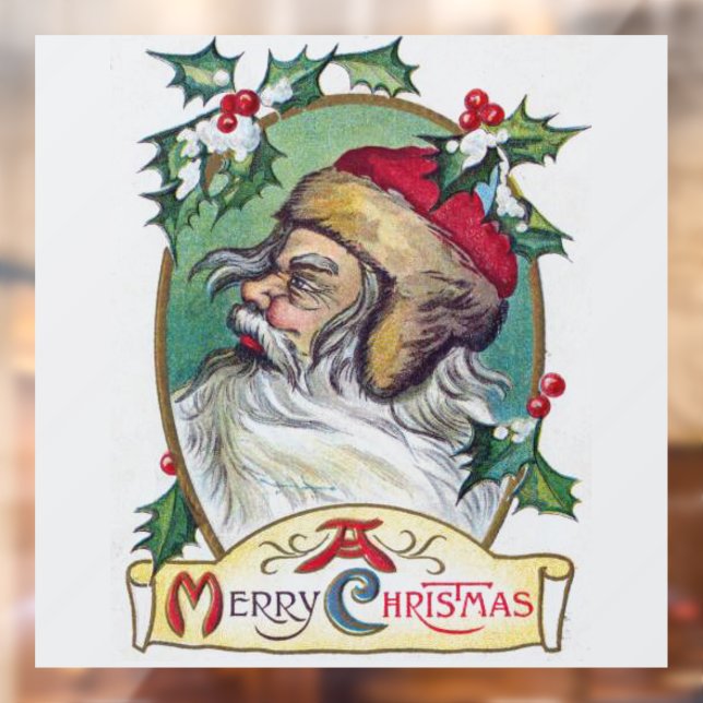 Vintage Gnome Christmas Window Cling (Sheet 2)