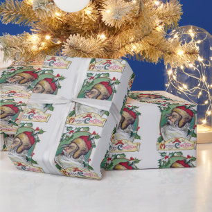 Vintage Gnome Christmas Wrapping Paper