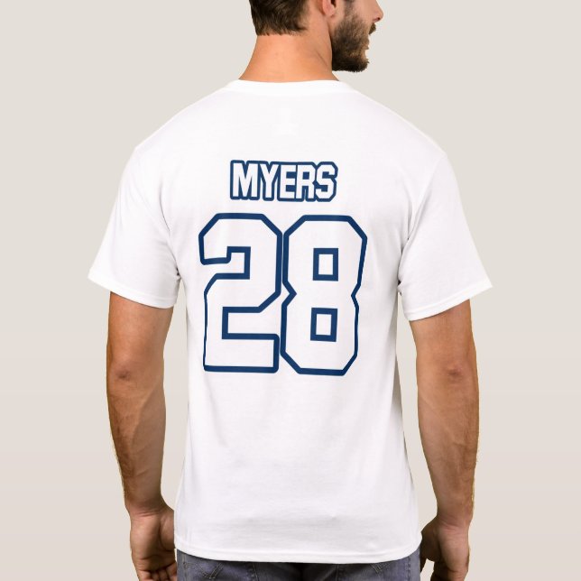 Vintage Goalie Mask - 28 Myers T-Shirt (Back)