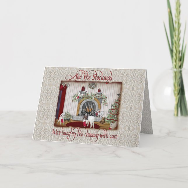 Vintage Goat Christmas Card (Front)
