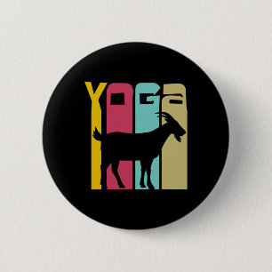 Vintage Goat Yoga Figurines Shirt For Goat Yoga Lo 2 Inch Round Button