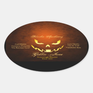 Vintage Goblin Juice Halloween Bottle Stickers
