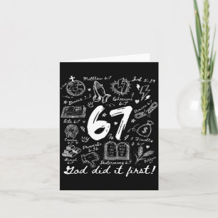 Vintage God Did It First 67 Six Seven Meme Christi Card