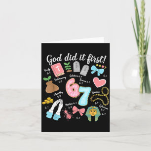 Vintage God Did It First 67 Six Seven Meme Christi Card