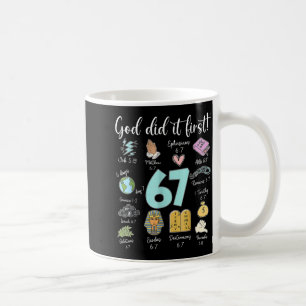 Vintage God Did It First 67 Six Seven Meme Christi Coffee Mug