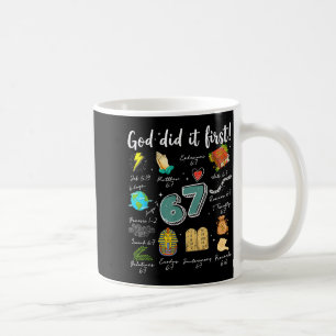 Vintage God Did It First 67 Six Seven Meme Christi Coffee Mug