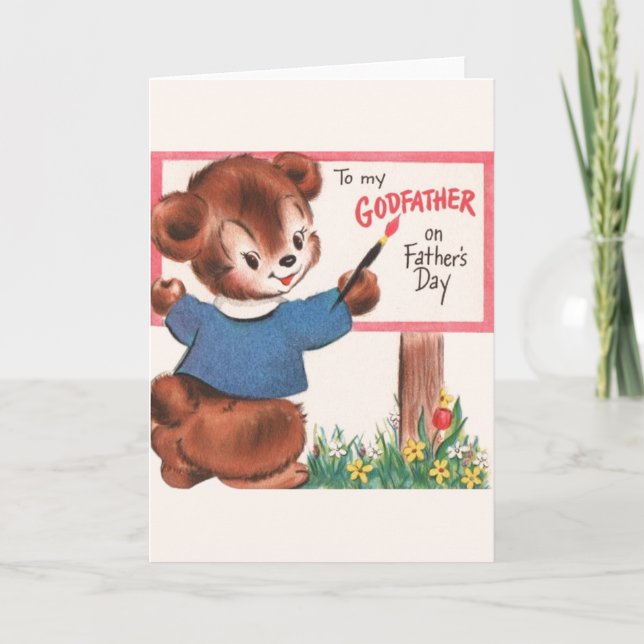 Vintage Godfather Father's Day Card (Front)