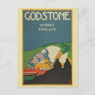Vintage Godstone Surrey England Travel Postcard