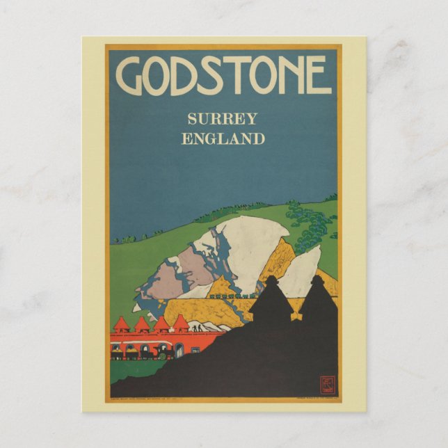 Vintage Godstone Surrey England Travel Postcard (Front)
