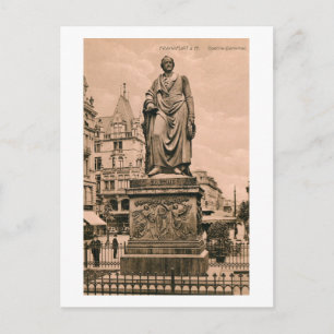 Vintage Goethe Monument Frankfurt Germany Postcard