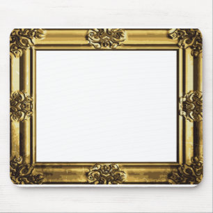 Vintage Gold Antique Scroll Photo Frame Mouse Pad