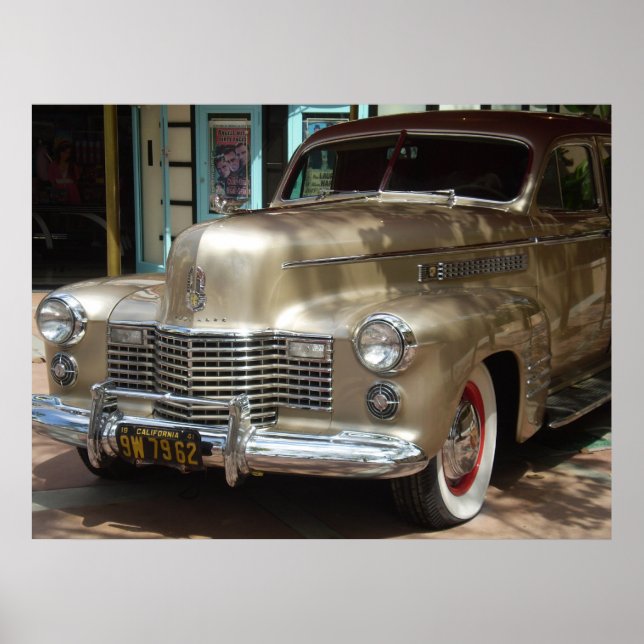 VINTAGE GOLD CADILLAC POSTER (Front)
