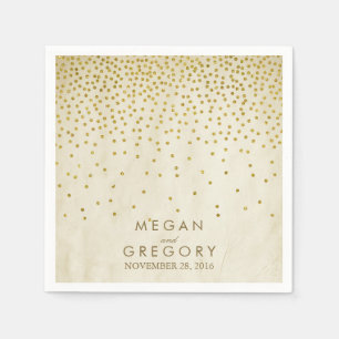 Vintage Gold Confetti Napkin