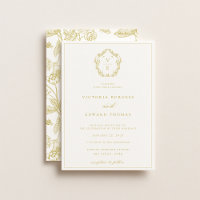 Vintage Gold Crest Monogram Wedding
