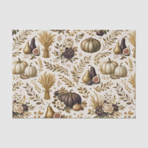 Vintage Gold Figs Elegant Thanksgiving Tissue Paper