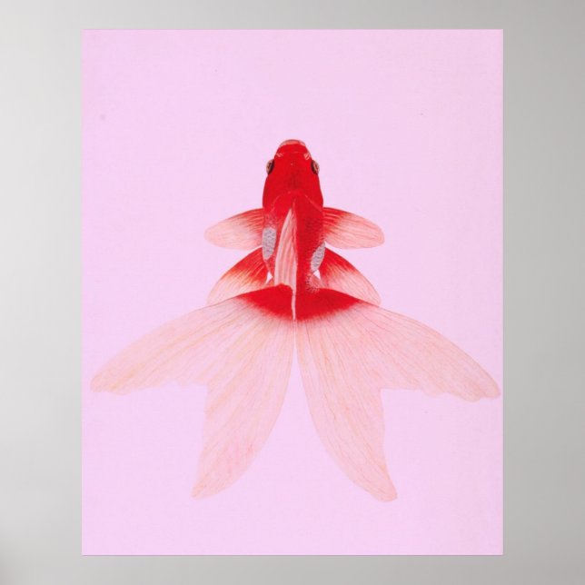 Vintage Gold Fish Wallart Poster (Front)
