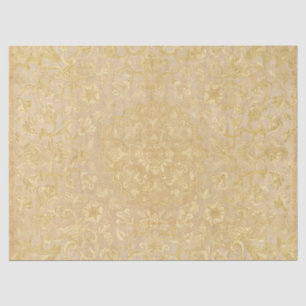 Vintage Gold Floral Medallion Decoupage Ornate Tissue Paper