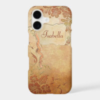 Vintage Gold Floral Personalized