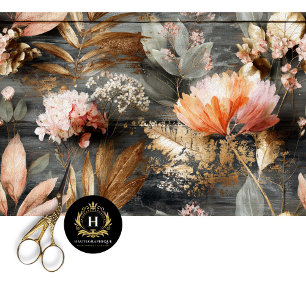 Vintage Gold Floral Seamless Decoupage Tissue Paper