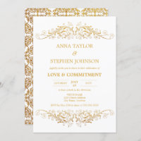 Vintage Gold Flourish Commitment Ceremony