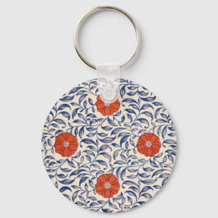 Vintage Gold Flowers Keychain