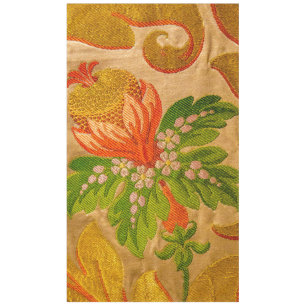 Vintage gold flowers tablecloth jacquard
