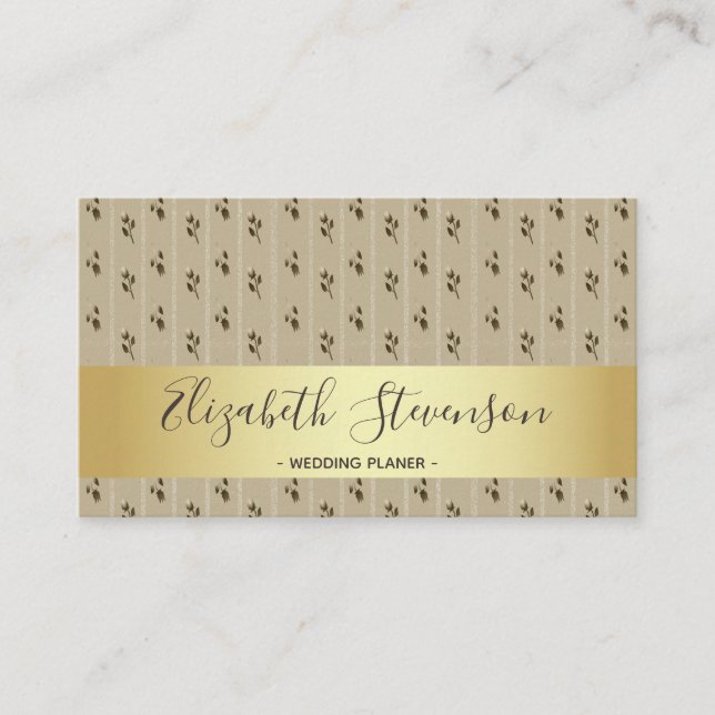Vintage Gold Foil Professional  Business Card (Front)