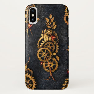 Vintage Gold Gears & Red Neon Mythic Cyberpunk  Case-Mate iPhone Case