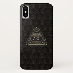 Vintage Gold Great Gatsby Art Deco Monogram Case-Mate iPhone Case