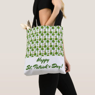 Vintage Gold Green Scottish Girl St.Patrick's Day Tote Bag