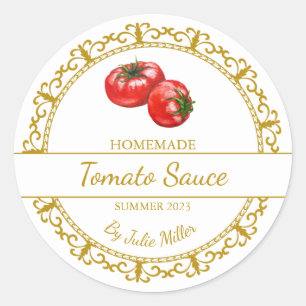 Vintage Gold Homemade Tomato Sauce Label