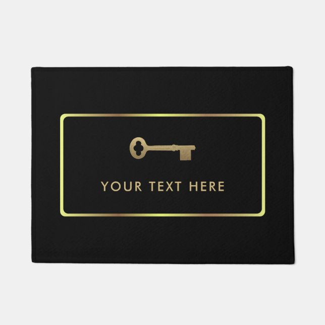 Vintage Gold Key Doormat (Front)
