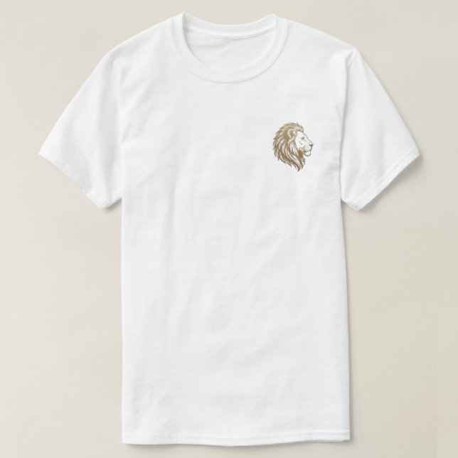 Vintage Gold Lion Head Graphic Tee (Design Front)