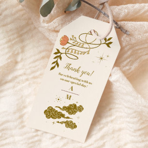 Vintage Gold Mystical Botanical Wedding Gift Tags