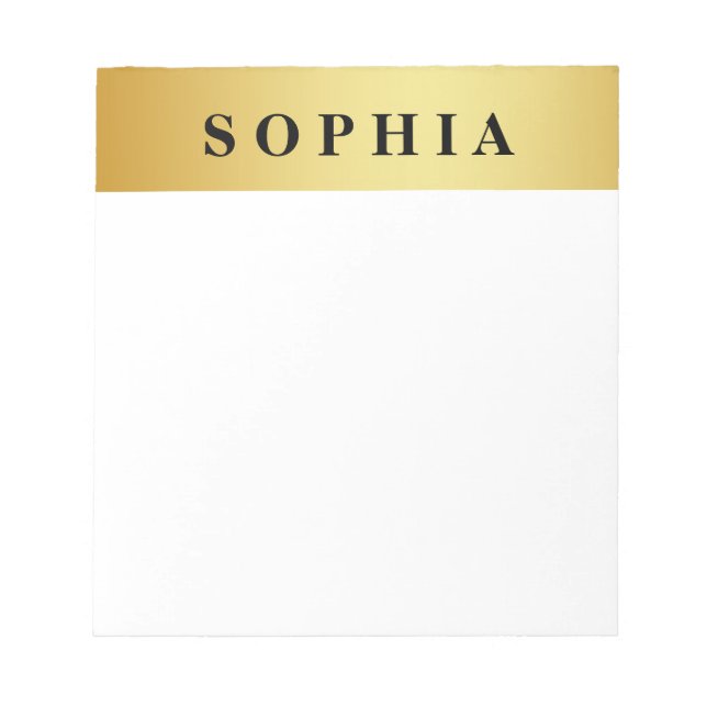Vintage Gold Notepad (Front)