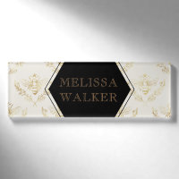 vintage gold queen bee apiary monogram