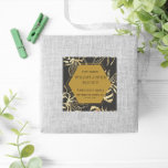 Vintage Gold Queen Bee Honey Jar Label<br><div class="desc">Vintage gold queen bee illustration on two different backgrounds,  cream and black,   with a polygon that holds all the information for your apiary. Choose between different items from this collection to complete your branding.</div>