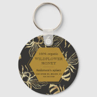vintage gold queen bee monogram apiary