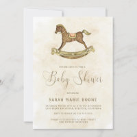 Rocking horse hot sale baby shower invitations