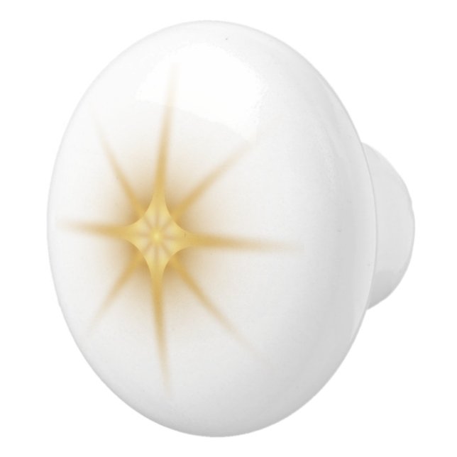 Vintage Gold Starburst Ceramic Knob (Right)
