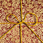 Vintage Gold Swirls Pattern Elegant Red Christmas Tissue Paper<br><div class="desc">Indulge in the timeless allure of vintage design with our elegant tissue paper. Adorned with graceful swirls of faux gold and a rich red palette, it's the perfect finishing touch to any gift or presentation. Elevate your giving game with this sophisticated selection.</div>